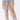 Front View Rough Around The Edges String Detail High Rise Denim Short