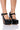 Front View Roundabout Chunky Croc Mary Jane Pump In Black