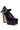 Back View Roundabout Chunky Croc Mary Jane Pump In Black