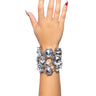 Front View Royal Treatment Embellished Statement Bracelet