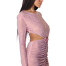 Front View Ruby Cut Out Sequin Mini Dress