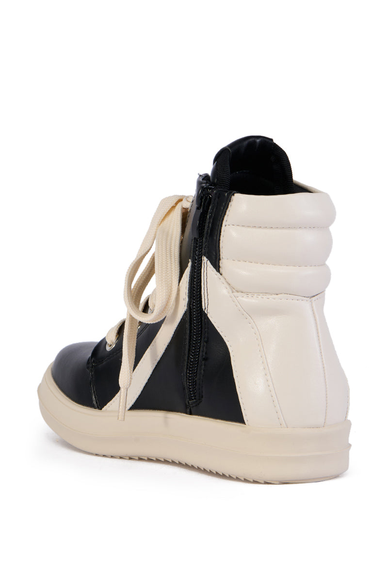 Detail View Ruby High Top Sneaker In Black