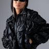 Front View Ruched Pu Jacket