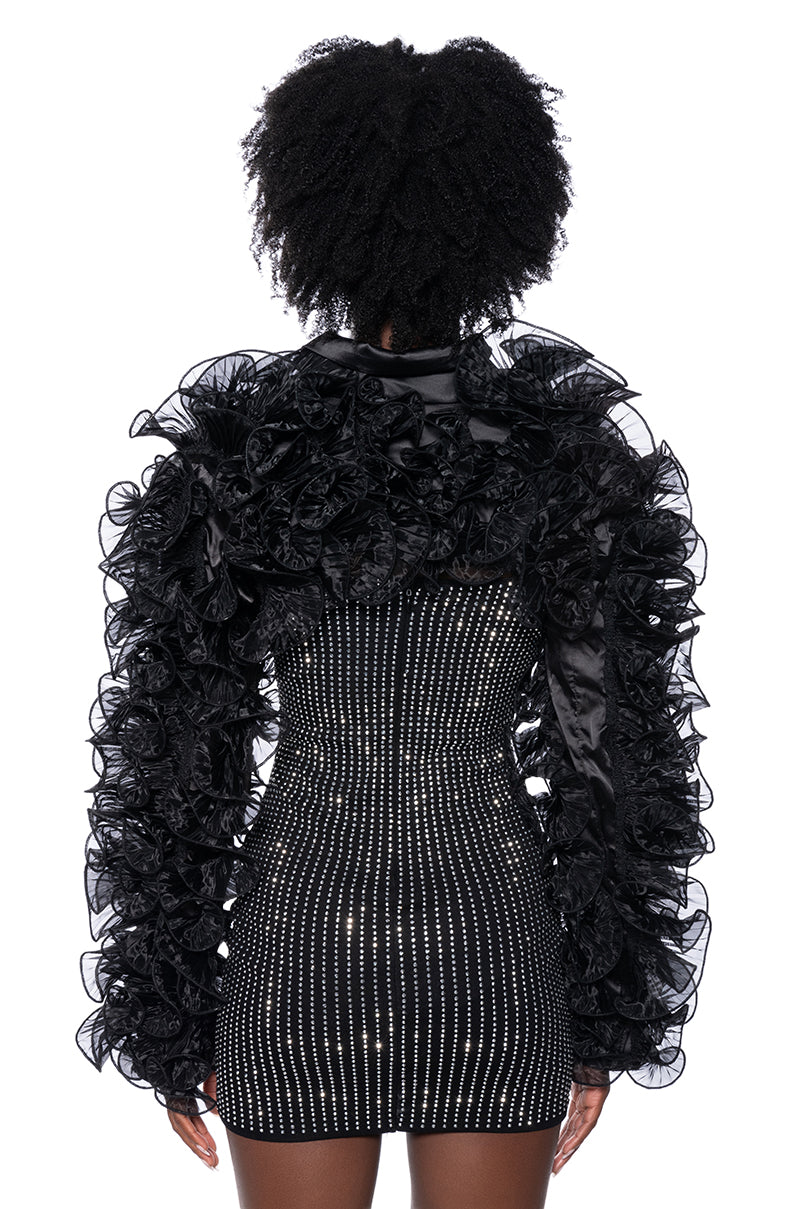 Full View Ruffle Sleeve Bolero