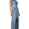 Front View Rule The World Denim Maxi Dress