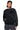 Front View Run It Textured Crewneck In Black