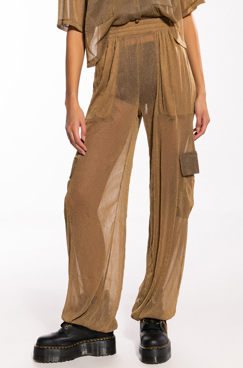 Front View Run It Up Mesh Jogger