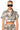 Front View Run The World Camo Cropped Button Down