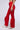 Back View Runaway Pleated Flare Trouser Pant In Red