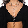 Front View Running Circles Chain Necklace