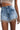 Side View Runway High Waisted Stretchy Rhinestone Jean Shorts