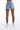 Extra View Runway High Waisted Stretchy Rhinestone Jean Shorts