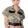 Front View Ryder Camo Belted Button Down