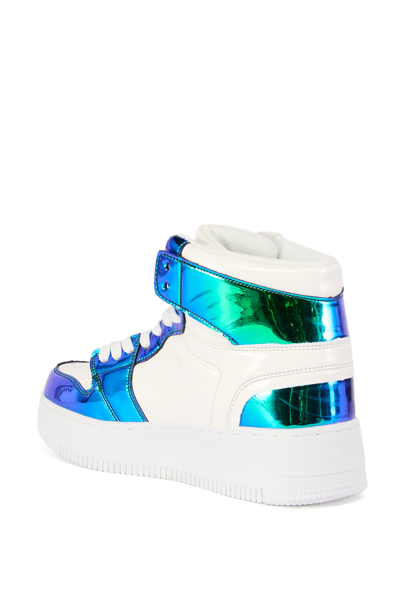Full View Rylee Green Metallic High Top Sneaker