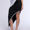 Front View Sabrina Asymmetric Midi Skirt