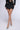 Front View Sabrina Pinstripe Cut Out Mini Skirt