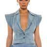 Front View Sag Harbor Muscle Denim Vest