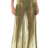 Front View Sage Wide Leg Trouser