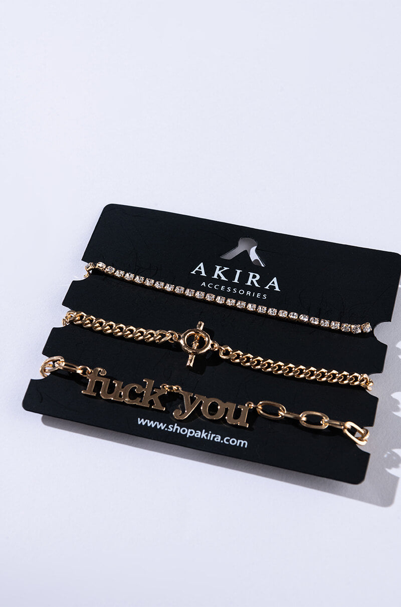 Back View Said What I Said Bracelet Set