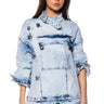 Front View Sammi Cargo Denim Pullover