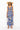 Front View Sammie Scarf Print Maxi Dress With Cut Out in Blue Multi