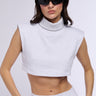 Front View Saturdaze Turtleneck Sleeveless Top