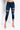 Front View Saturn Dark High Rise Skinny Jeans in Dark Blue Denim