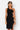 Front View Save It For The Dance One Sleeve Midi Dress in Black