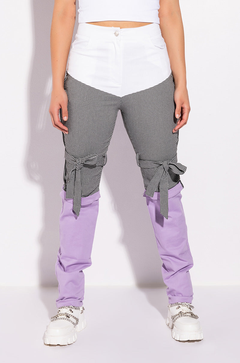 Front View Save Your Tears Colorblock Cargo Pant