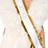 Front View Say I Do Embellished Luxe Sash