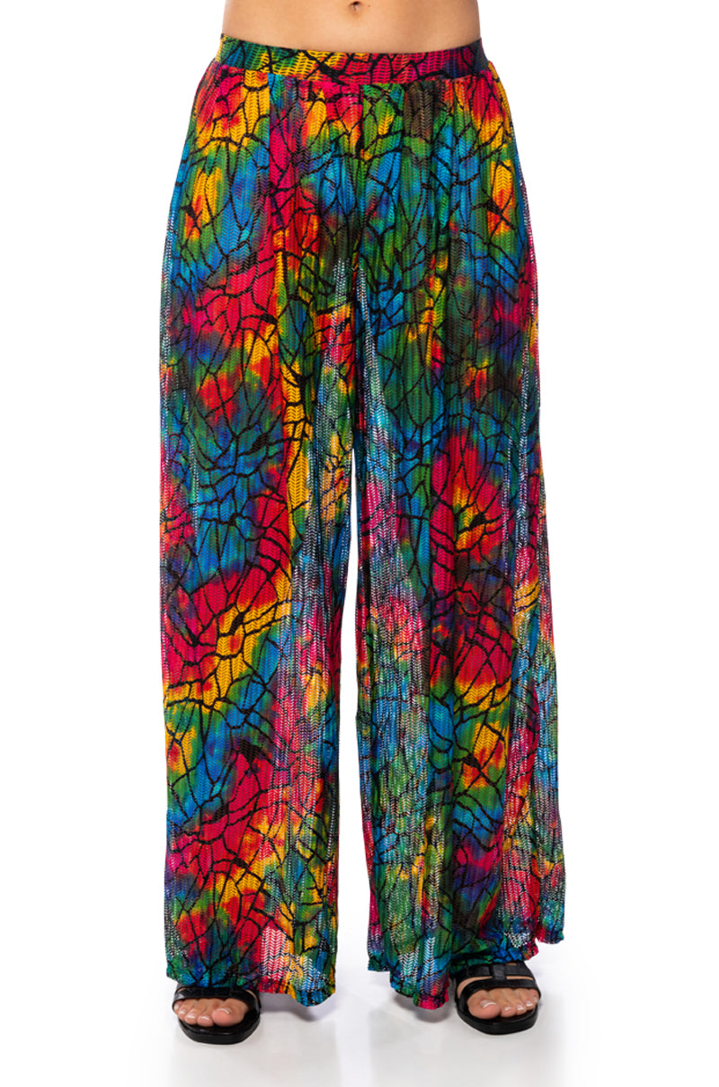 Back View Say My Name Colorful Palazzo Pant view 3