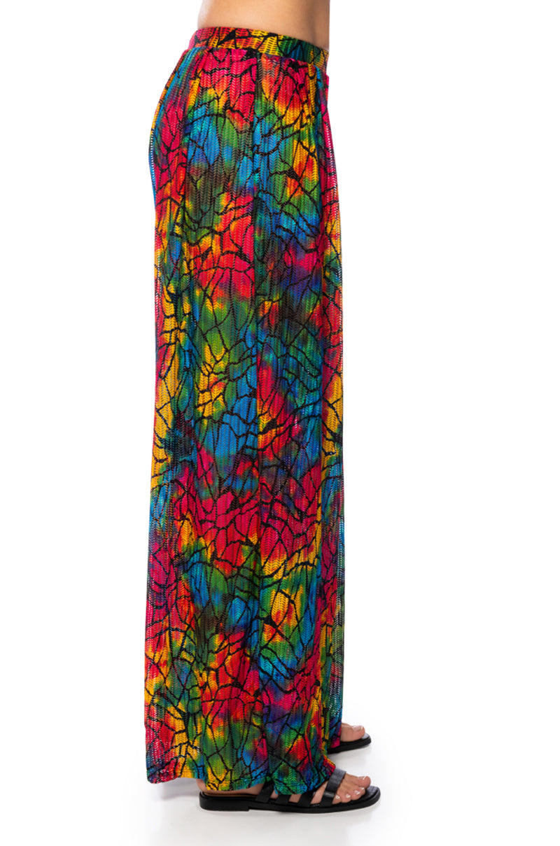 Detail View Say My Name Colorful Palazzo Pant view 4