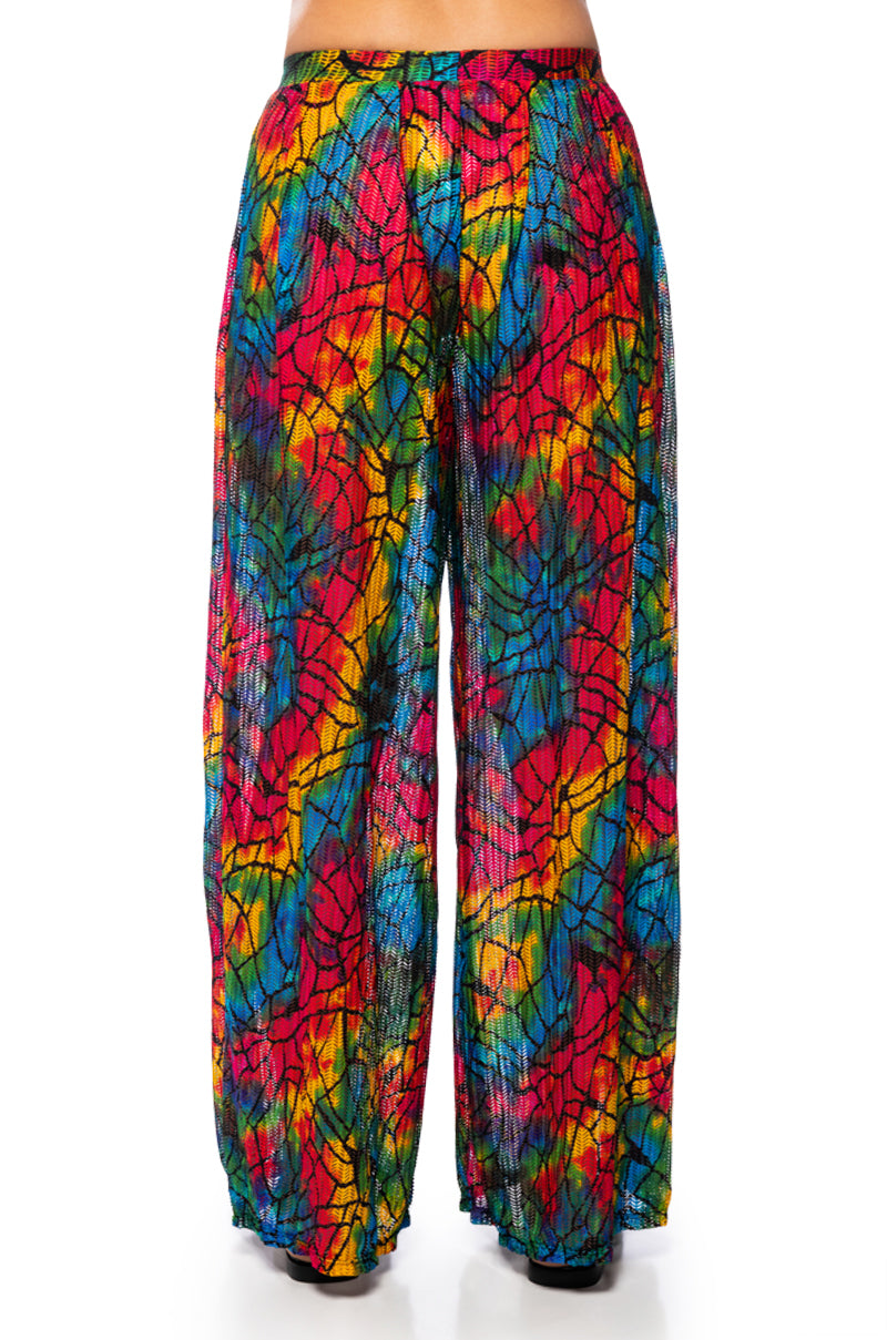 Full View Say My Name Colorful Palazzo Pant view 5