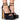 Front View Say My Name Pointed Peep Toe Chunky Sandal In Black