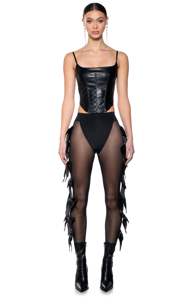 Extra View Say My Name Square Neck Corset Top