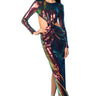 Front View Scarlett Cut Out Sequin Gown