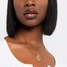 Front View Scorpio Charm Necklace in Gold