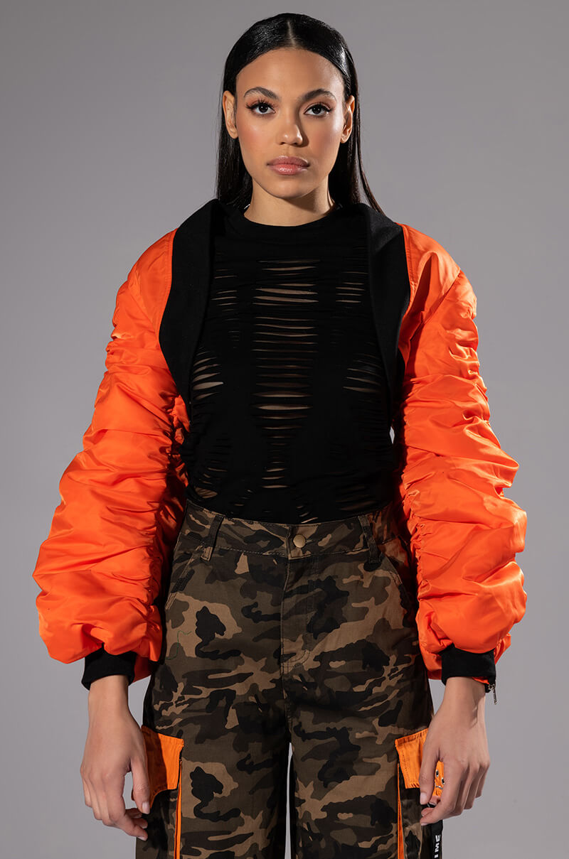 SCOTLAND YARD CROP BOLERO BOMBER JACKET view 0