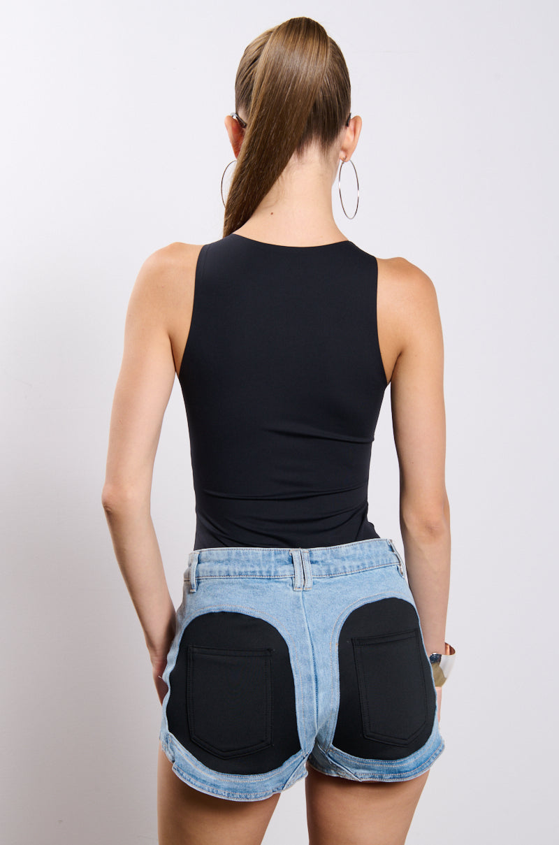 Detail View Second Skin Sleeveless Paxton Bodysuit