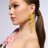 Front View Secret Garden Earring In Gold