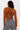 Back View Secrets Out Long Sleeve Back Cut Out Bodysuit in Brown