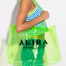 Front View Secure The Bag Akira Pvc Shopping Bag