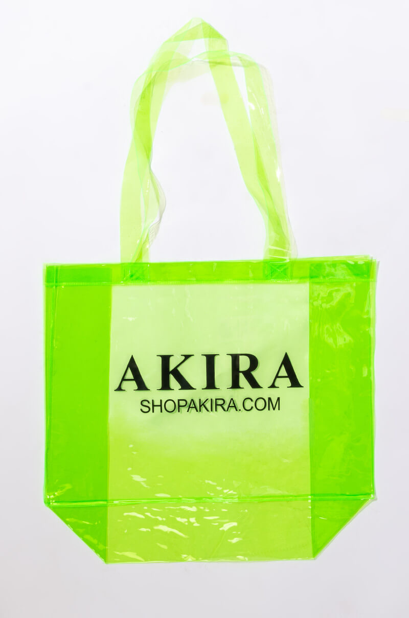 Side View Secure The Bag Akira Pvc Shopping Bag 3