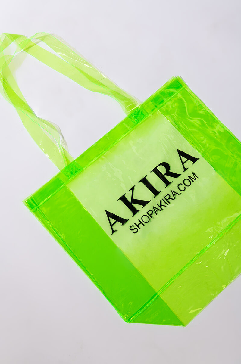 Back View Secure The Bag Akira Pvc Shopping Bag 5