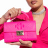 Front View See Ya Later Alligator Med Fuchsia Bag