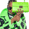 Front View See Ya Later Alligator Medium Neon Green Bag