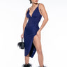 Front View See You Soon Bandage Midi Dress With High Slit