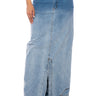 Front View Seeing Double Denim Maxi Skirt