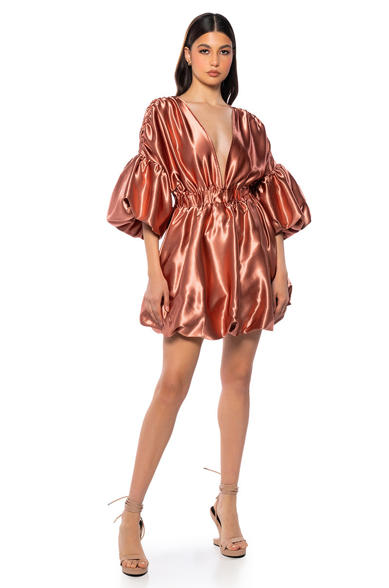 SEEING STARS METALLIC MINI DRESS IN GOLD AKIRA SEEING STARS METALLIC MINI DRESS IN GOLD AKIRA