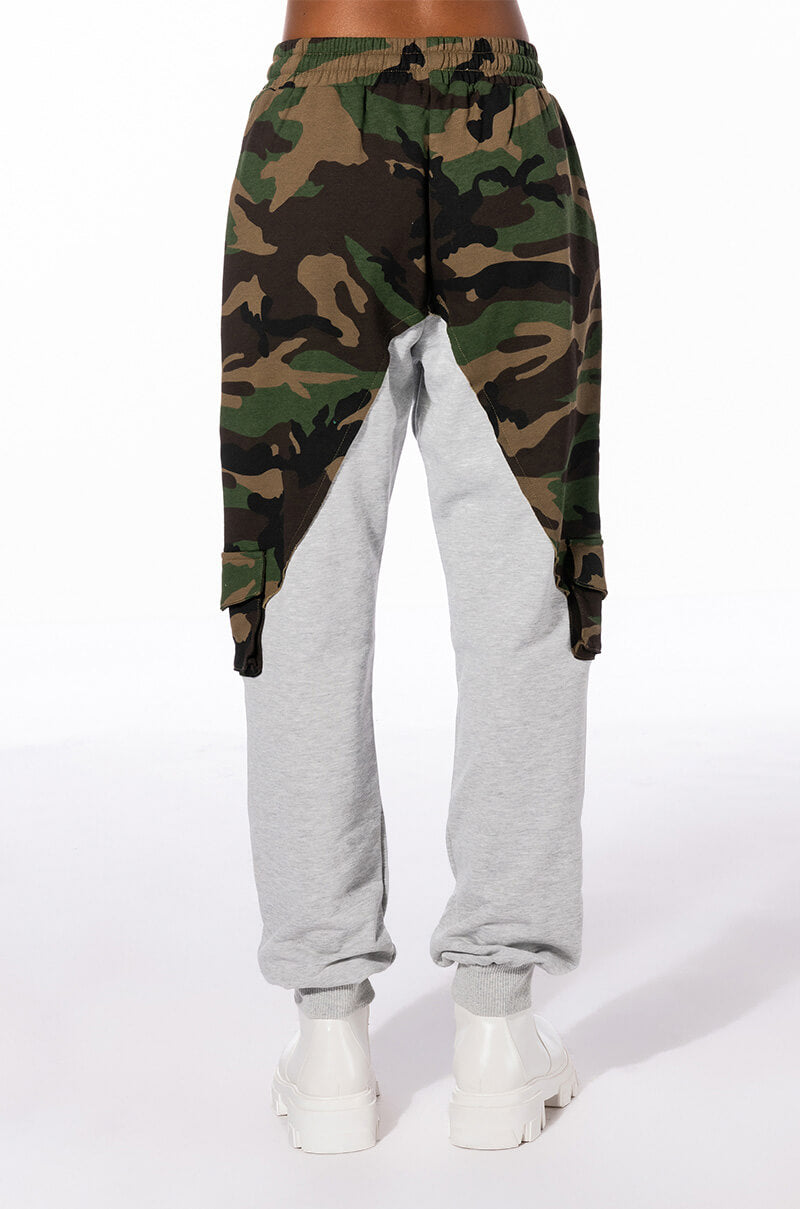 Full View Selfish Heart Camo Color Blocked Joggers view 5